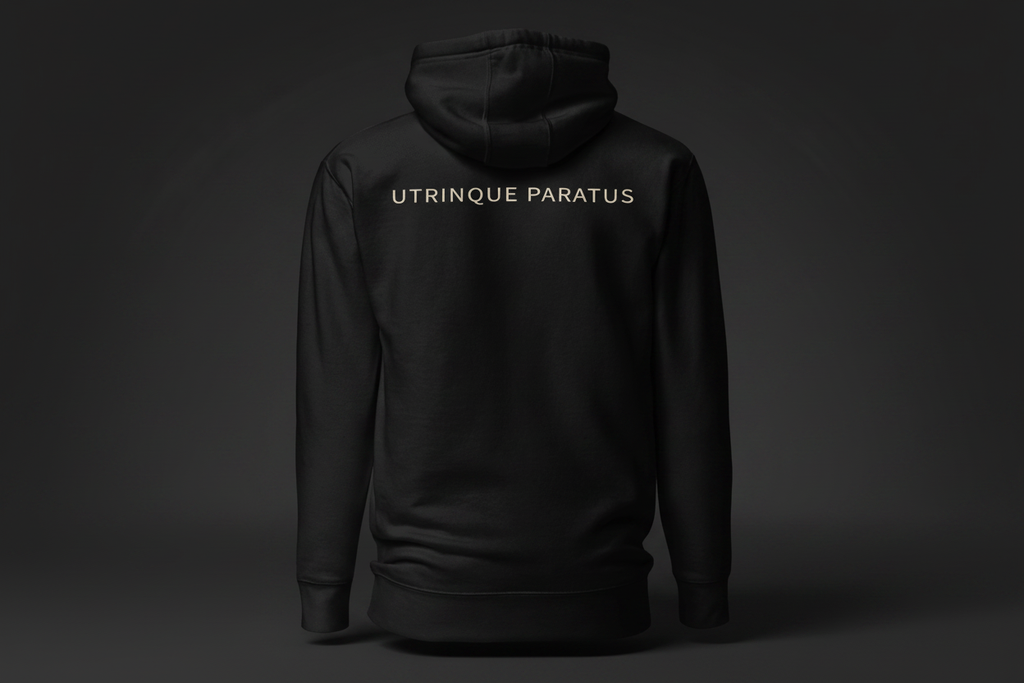 Black Hoodie Back – Dark Background