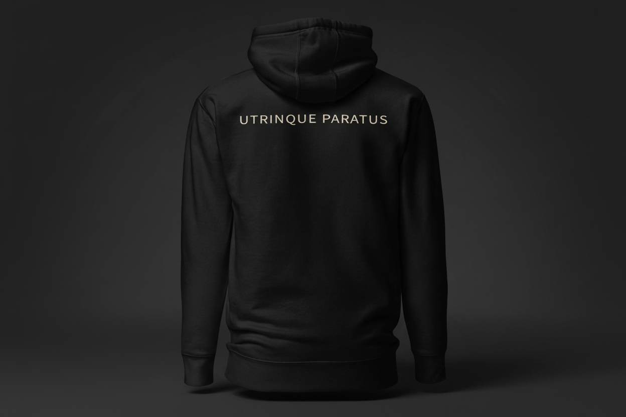 Black Hoodie Back – Dark Background