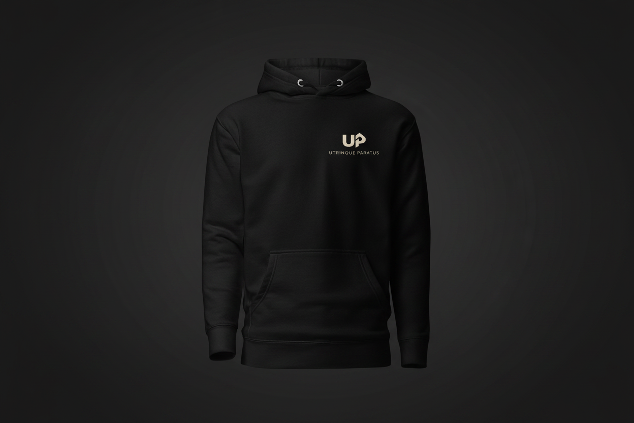 Black Hoodie Front – Dark Background